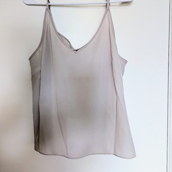 Flowy Thin Strap V-Neck Cream Cami size XL - Picture 1 of 3